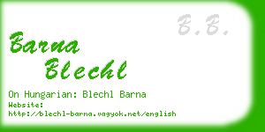 barna blechl business card